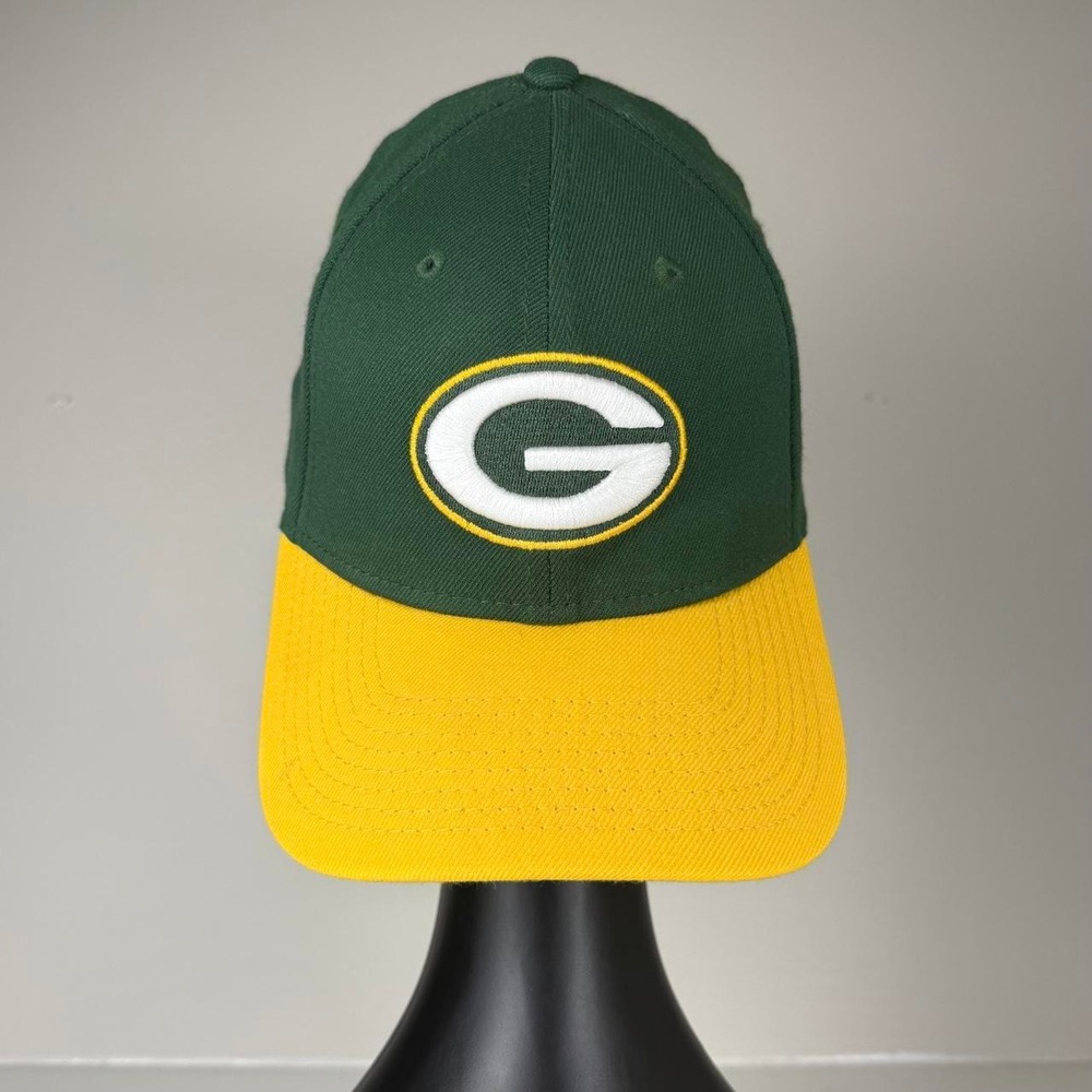 Green Bay Packers New Era 39THIRTY Stretch Fit Hat Green Gold Medium Large